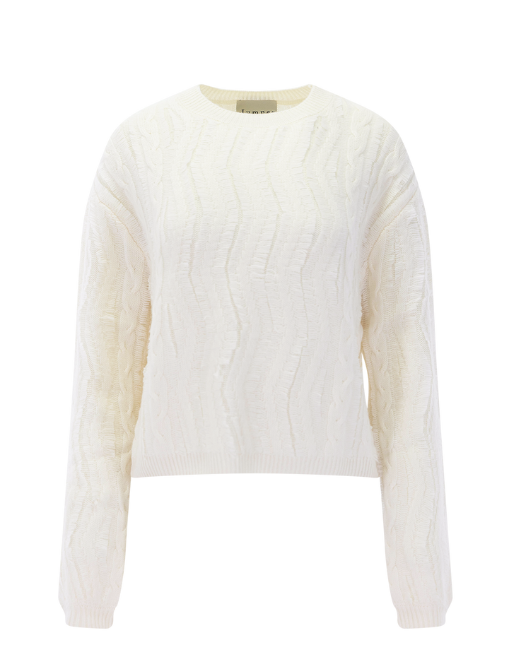 cable crew sweater in angel