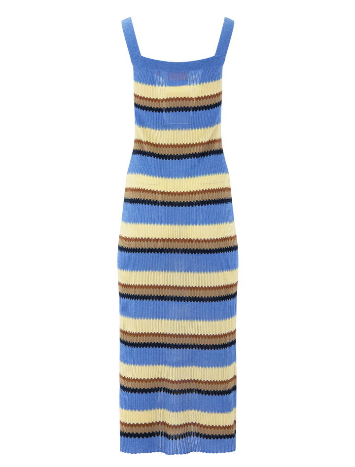 palazzo dress in delft blue