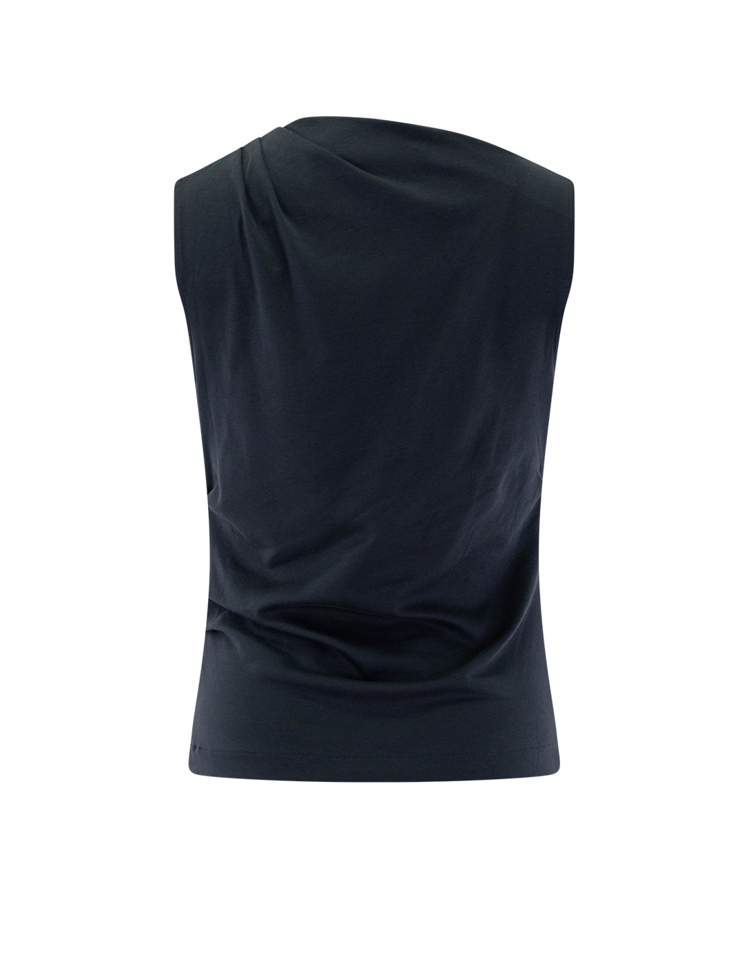 sleeveless draped top in ink