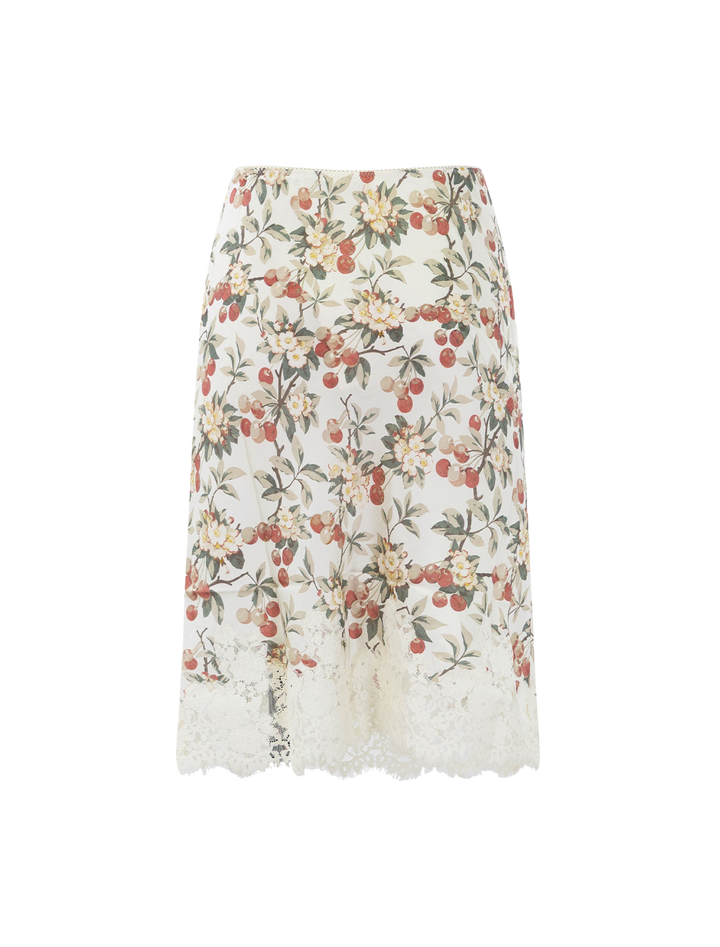 elowette skirt in cerise et fleur