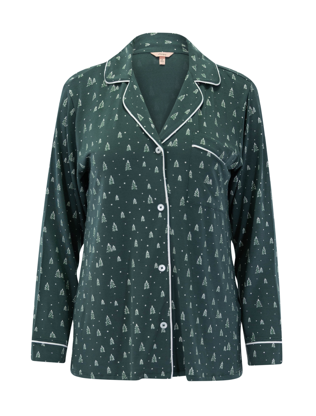 gisele long pj set in winter pine