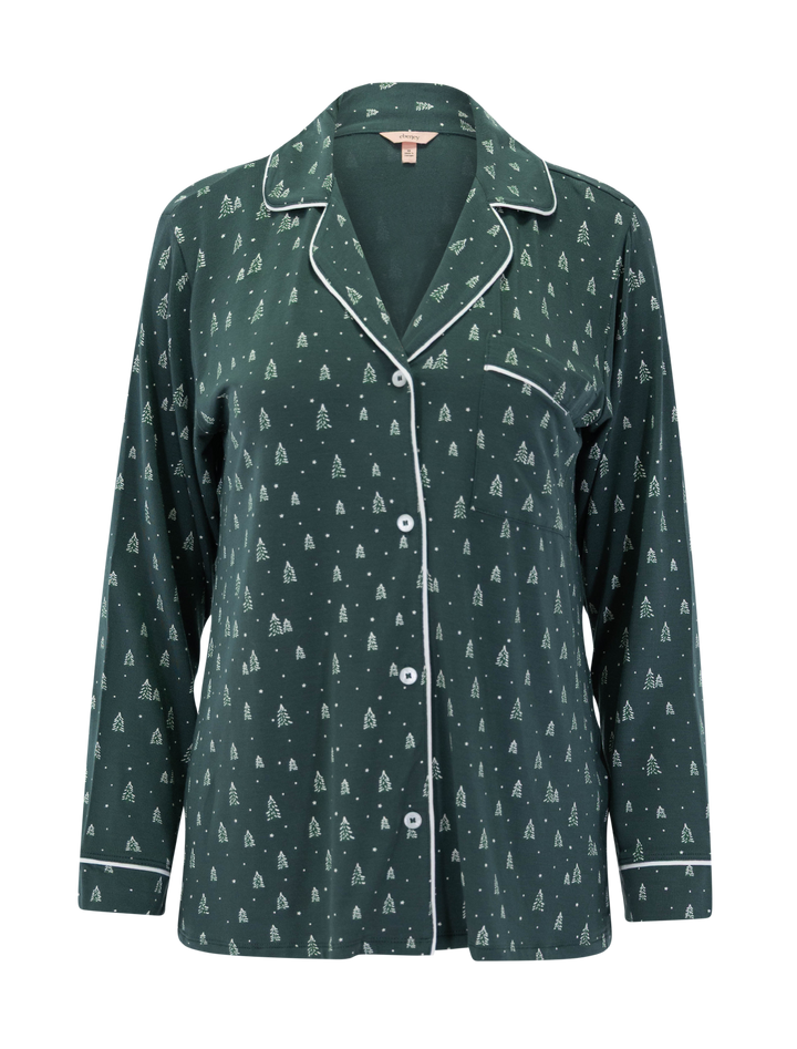 gisele long pj set in winter pine