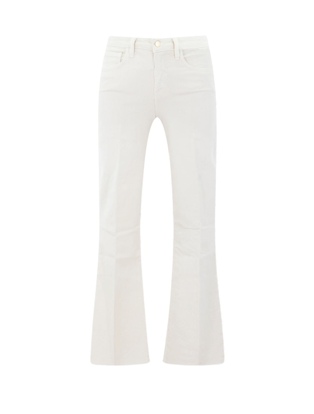 kendra high rise crop flare jeans in vintage white