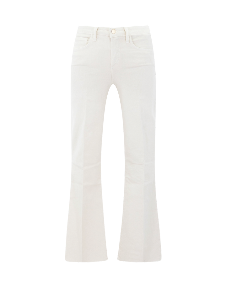 kendra high rise crop flare jeans in vintage white