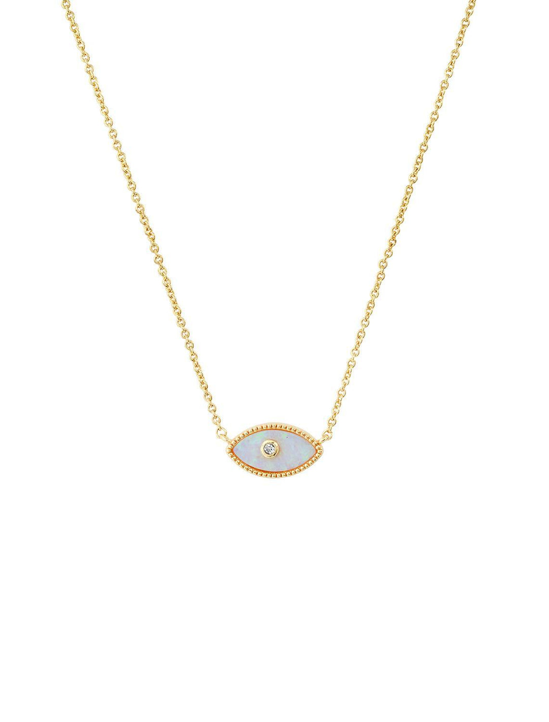 opal evil eye necklace