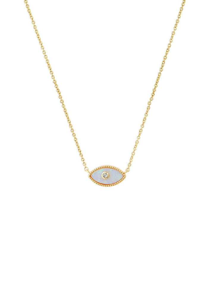 opal evil eye necklace