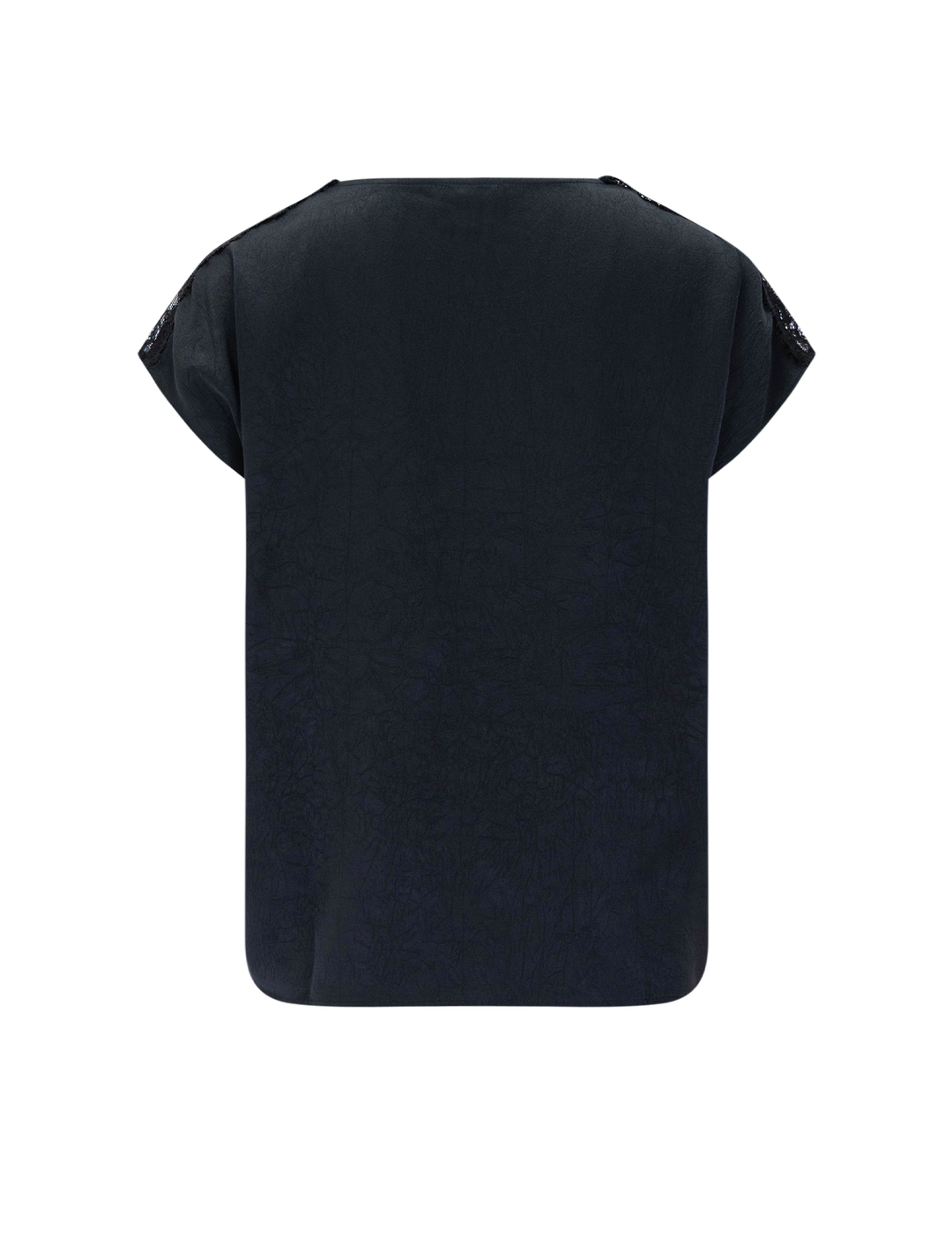 adalyn lace trim top in black