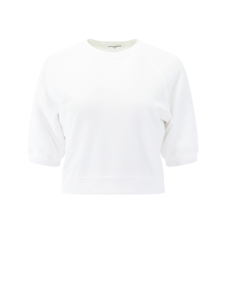 effie french terry sweatshirt in white