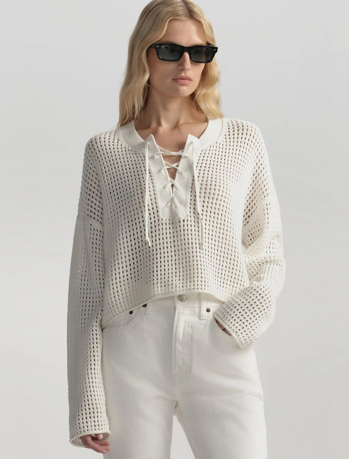 dana sweater in pearl