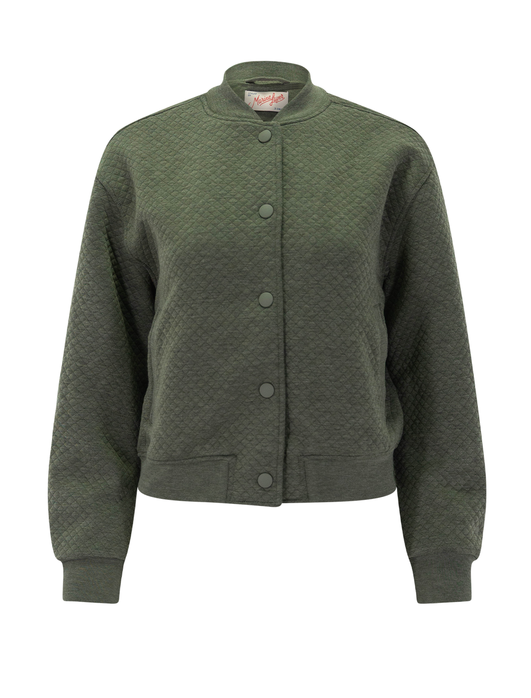 corbet quilted bomber in olive heather