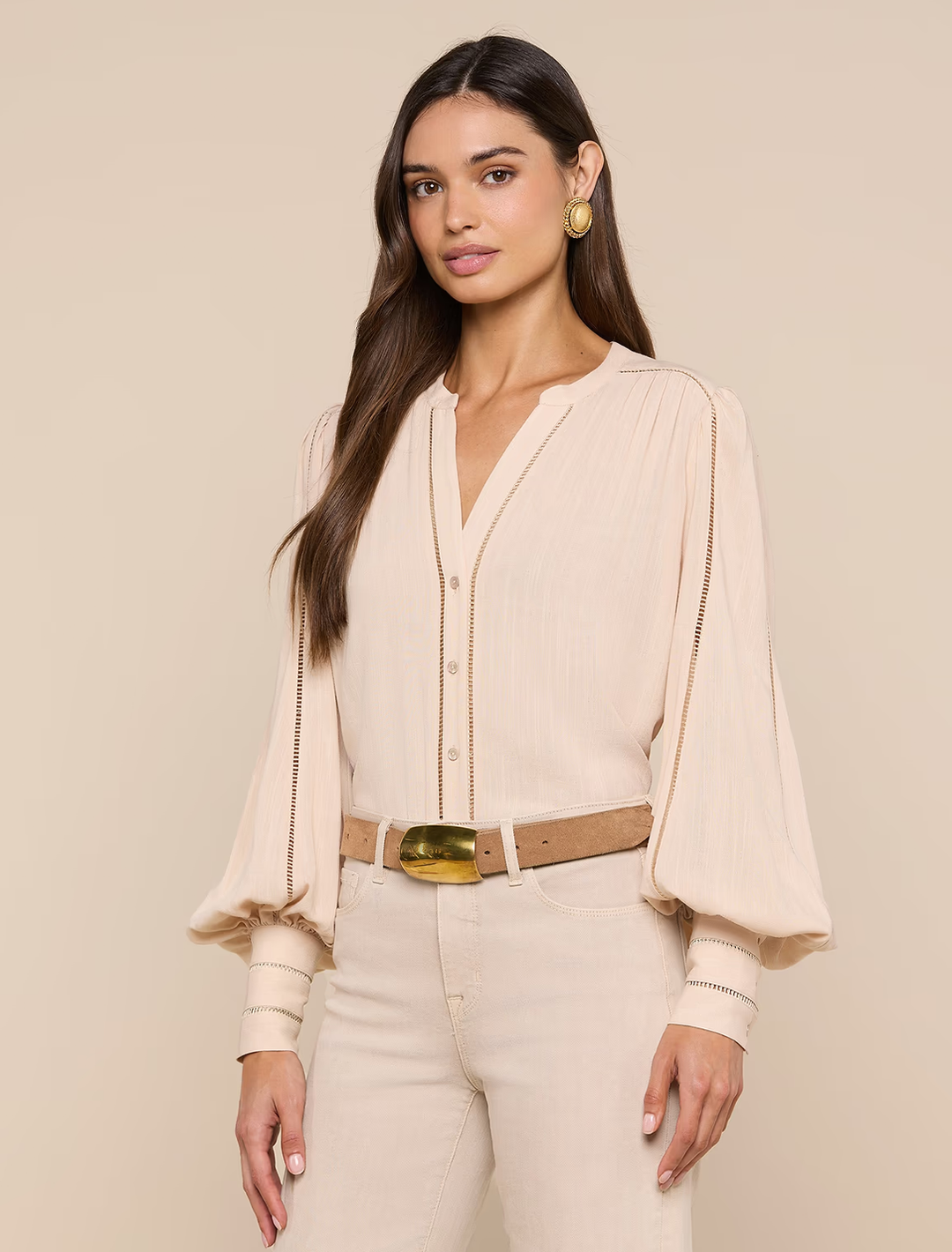 kiera blouse in biscuit