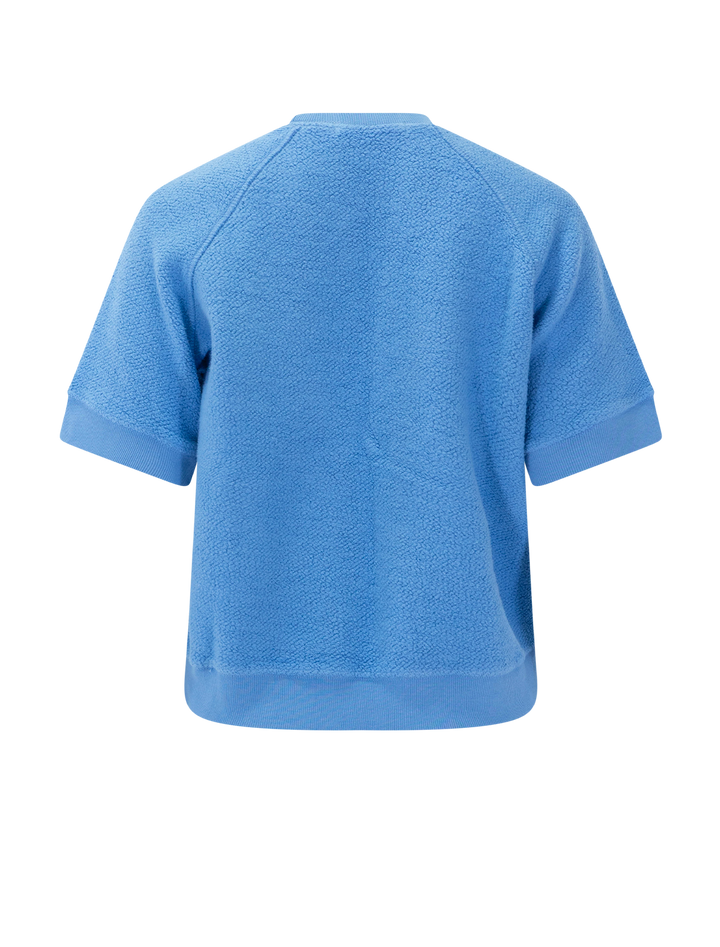 kennedy fleece short sleeve sweatshirt in pacific blue
