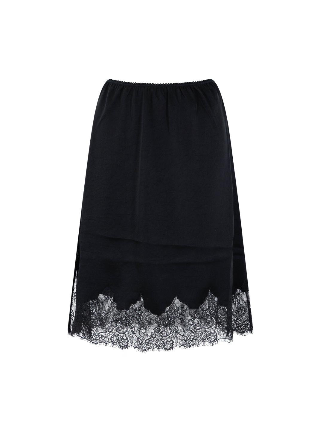 lace trimmed skirt in black