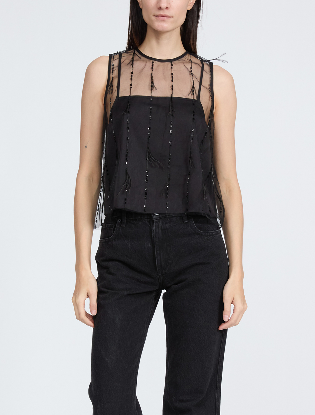 geena tank in black