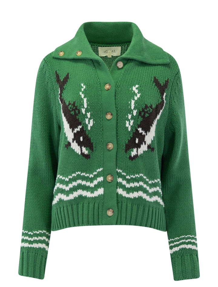 the bass cardigan in grove