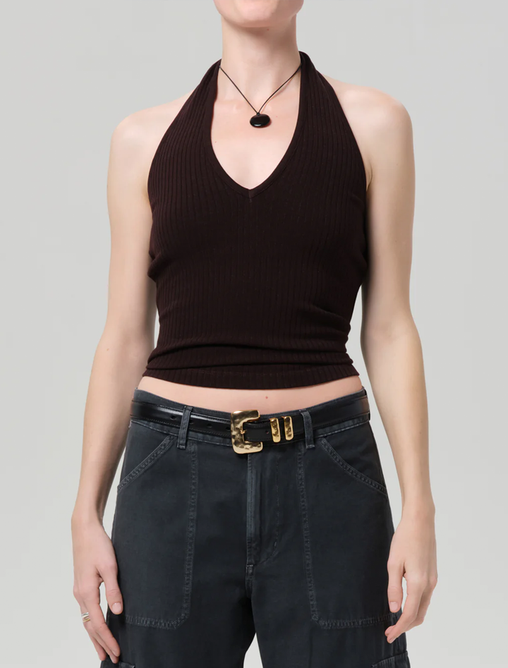 thea halter in chocolate