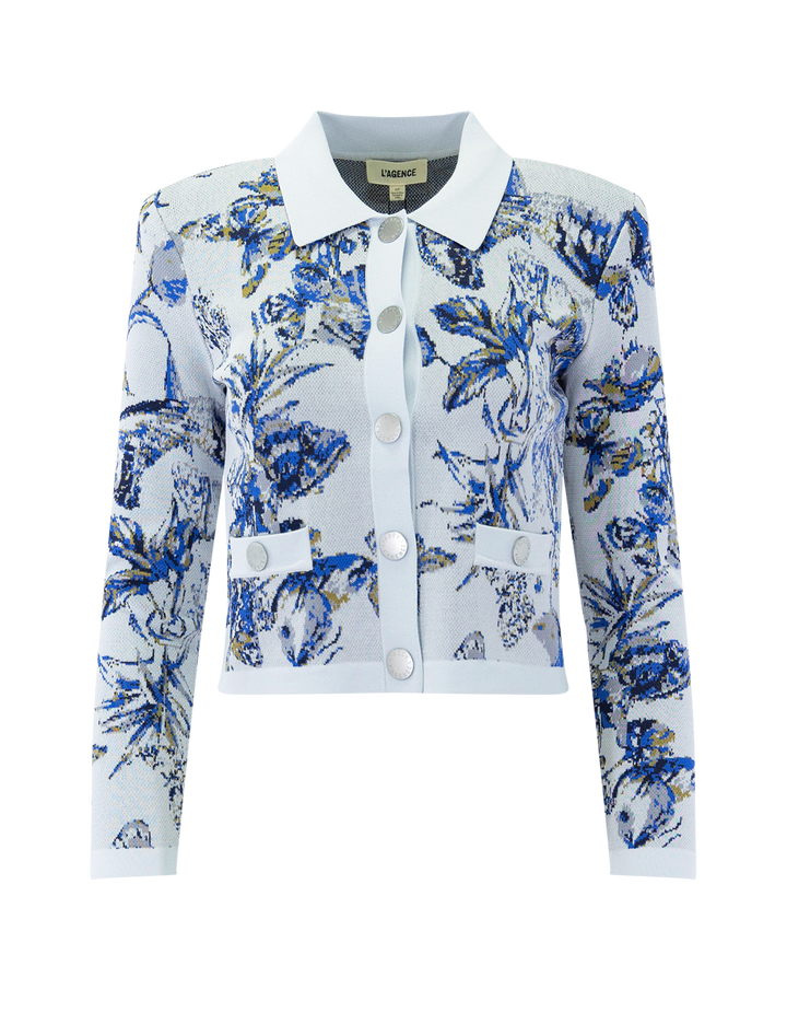 osiris jacquard cardi in watercolor butterfly