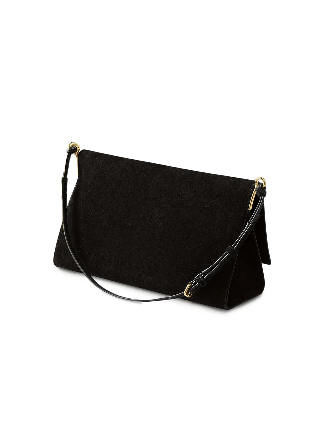edit bag in black suede