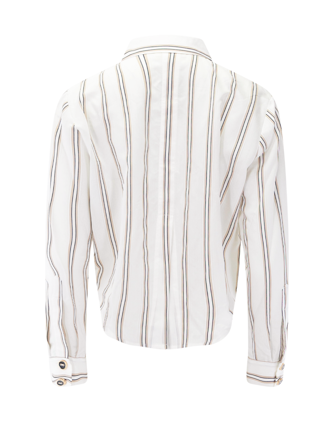 cosette shirt in ivory, khaki, and black stripe