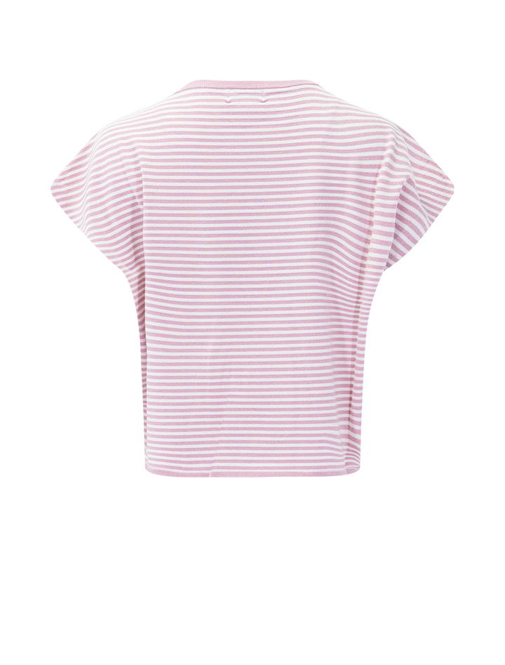 pimoni knit top in rose stripe