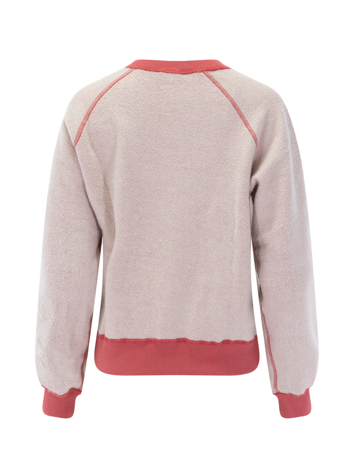 cloud 9 reversible fleece sweatshirt in dusk rose