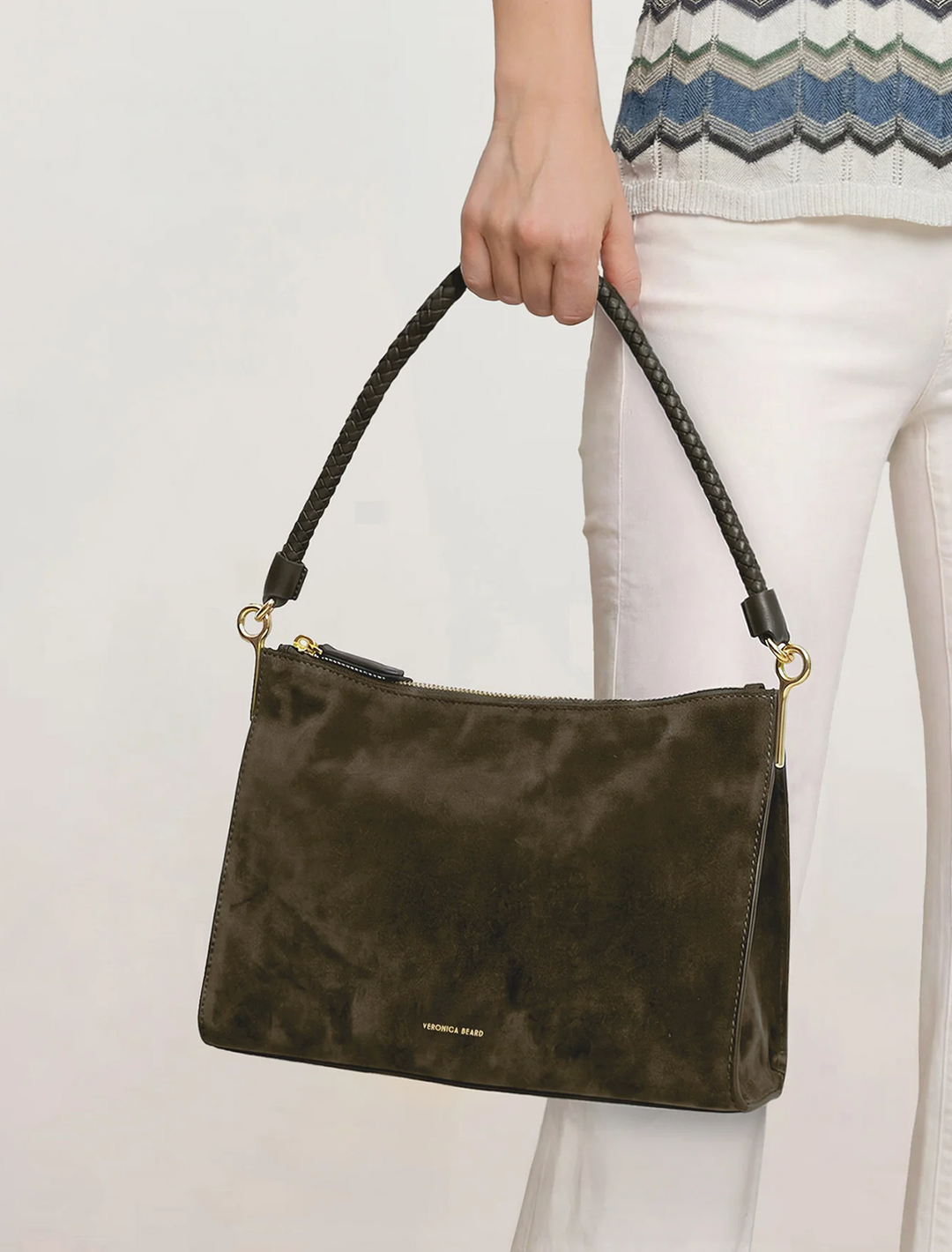 small suede vida bag in cypress
