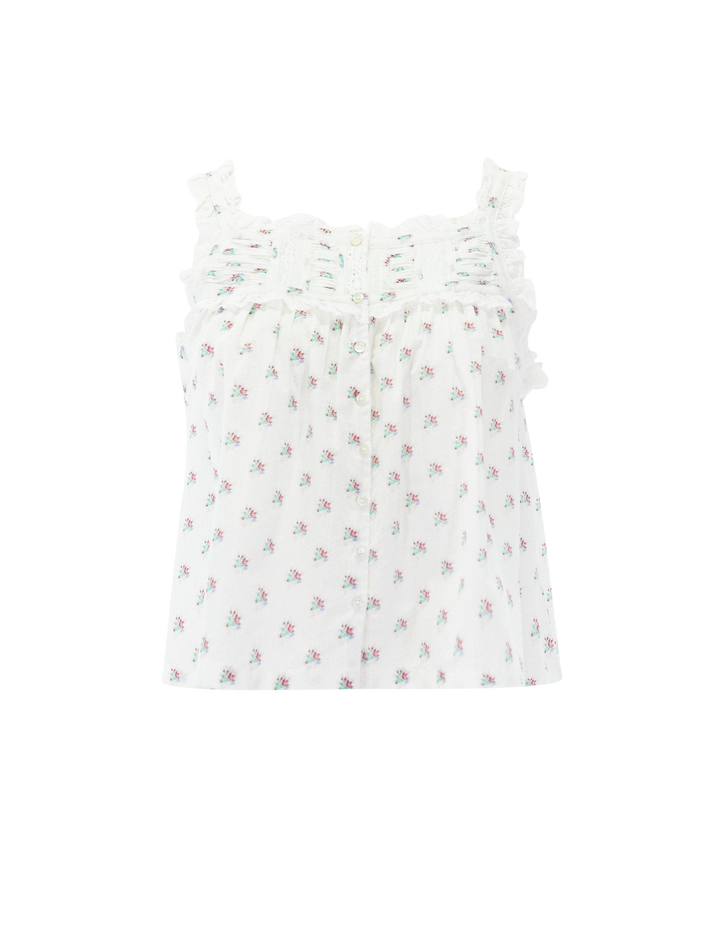 fidella top in petit posy calico
