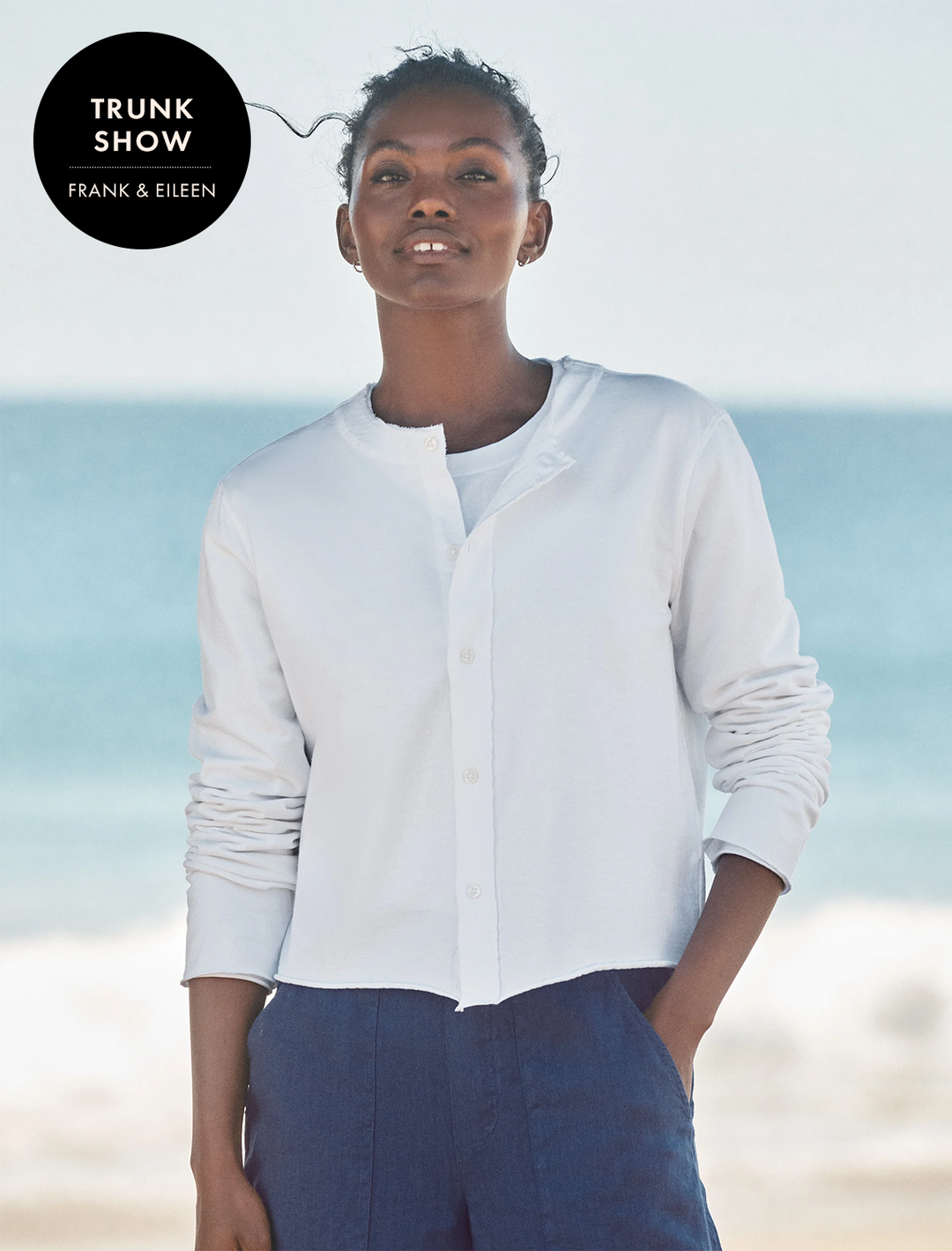 jackie t-shirt cardigan in white