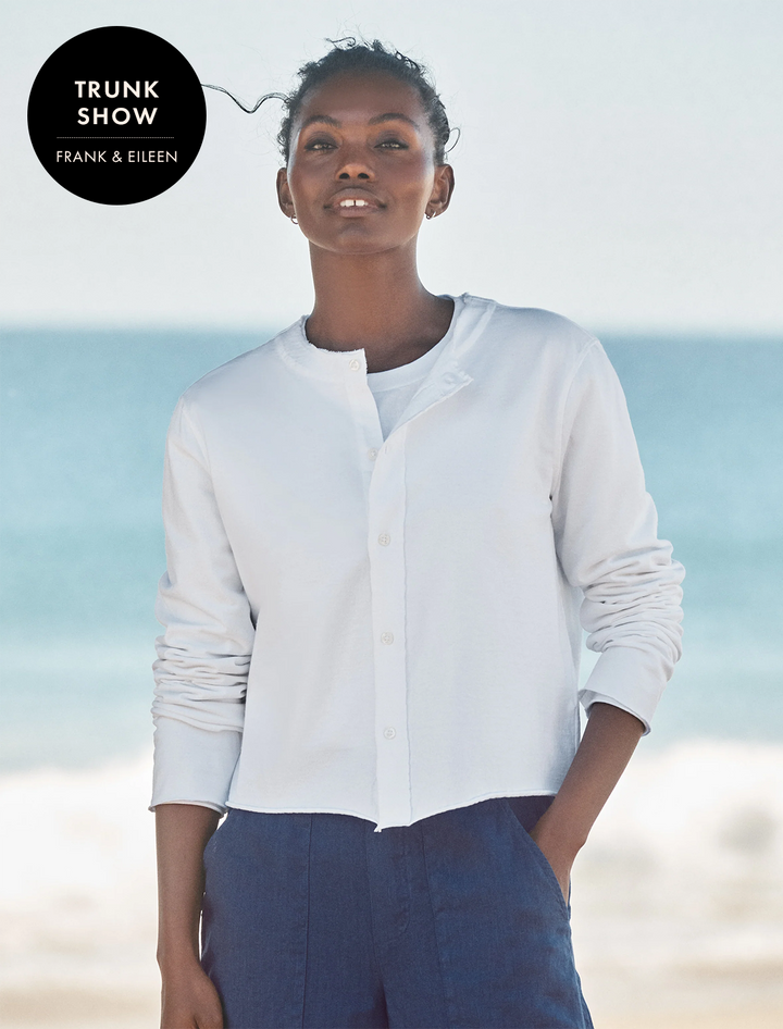 jackie t-shirt cardigan in white