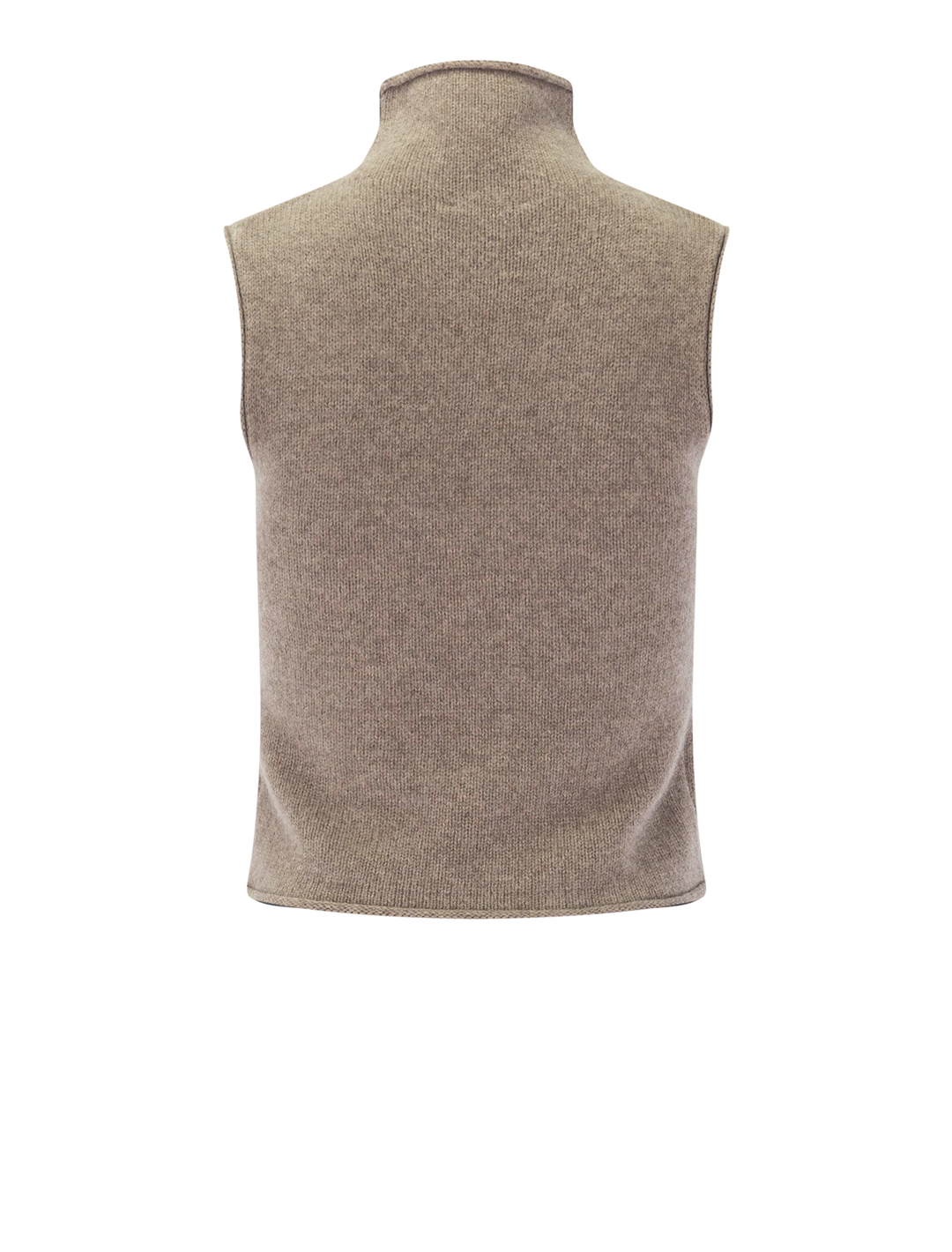 the stevie sleeveless rollneck sweater in mink
