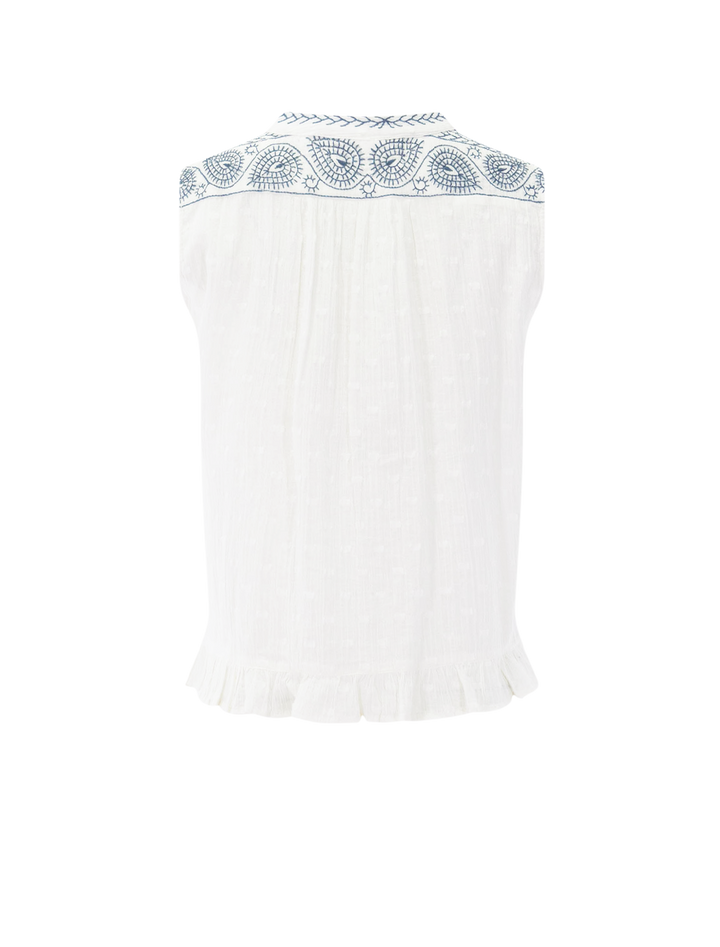 irina indigo poet blouse in lapis lazuli