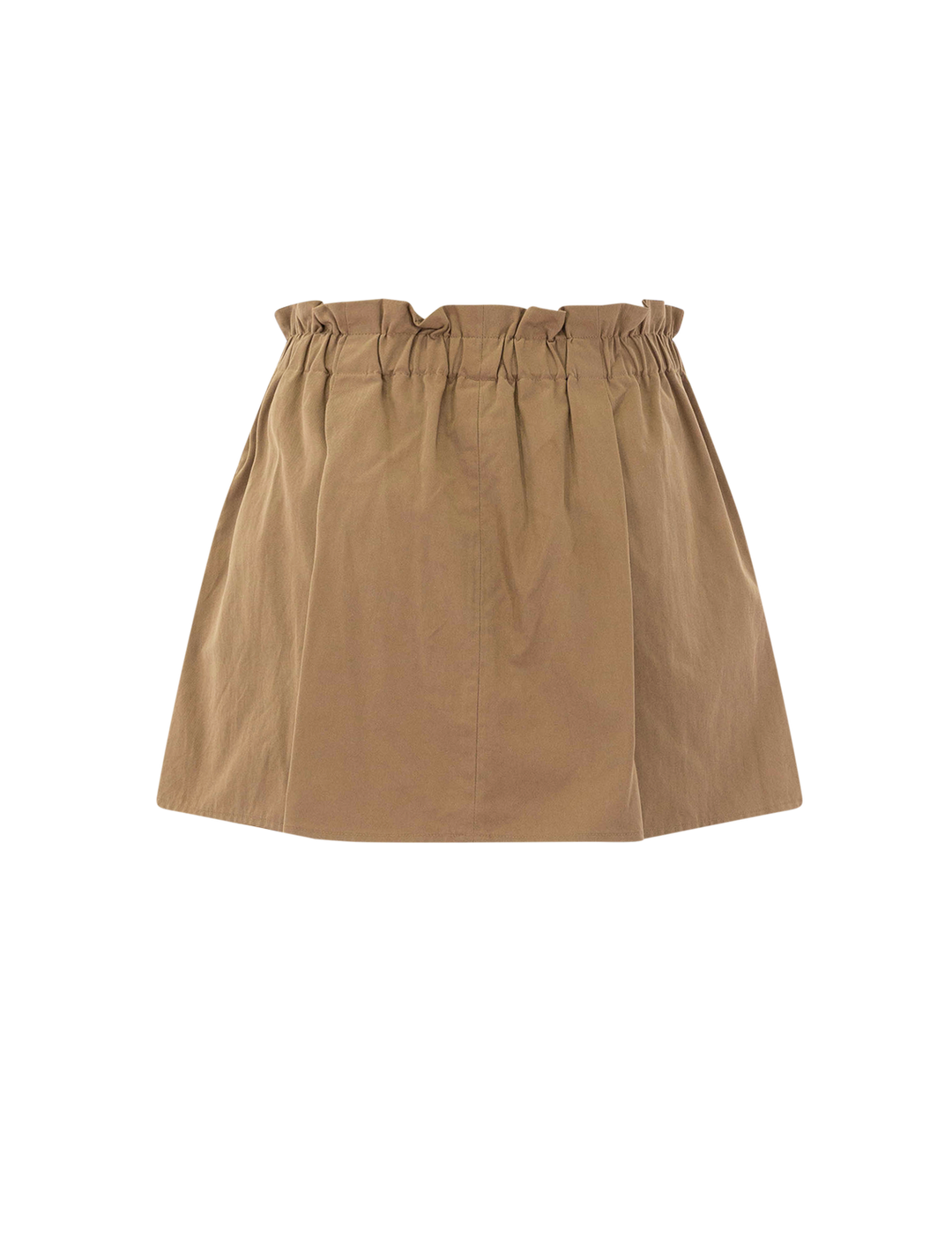 mid rise cotton pull on skort in almondine