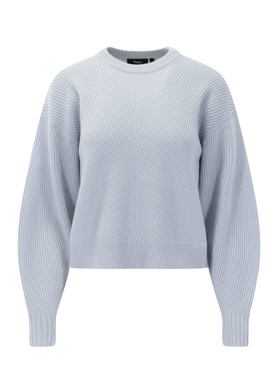 cashmere crewneck pullover in cool fog