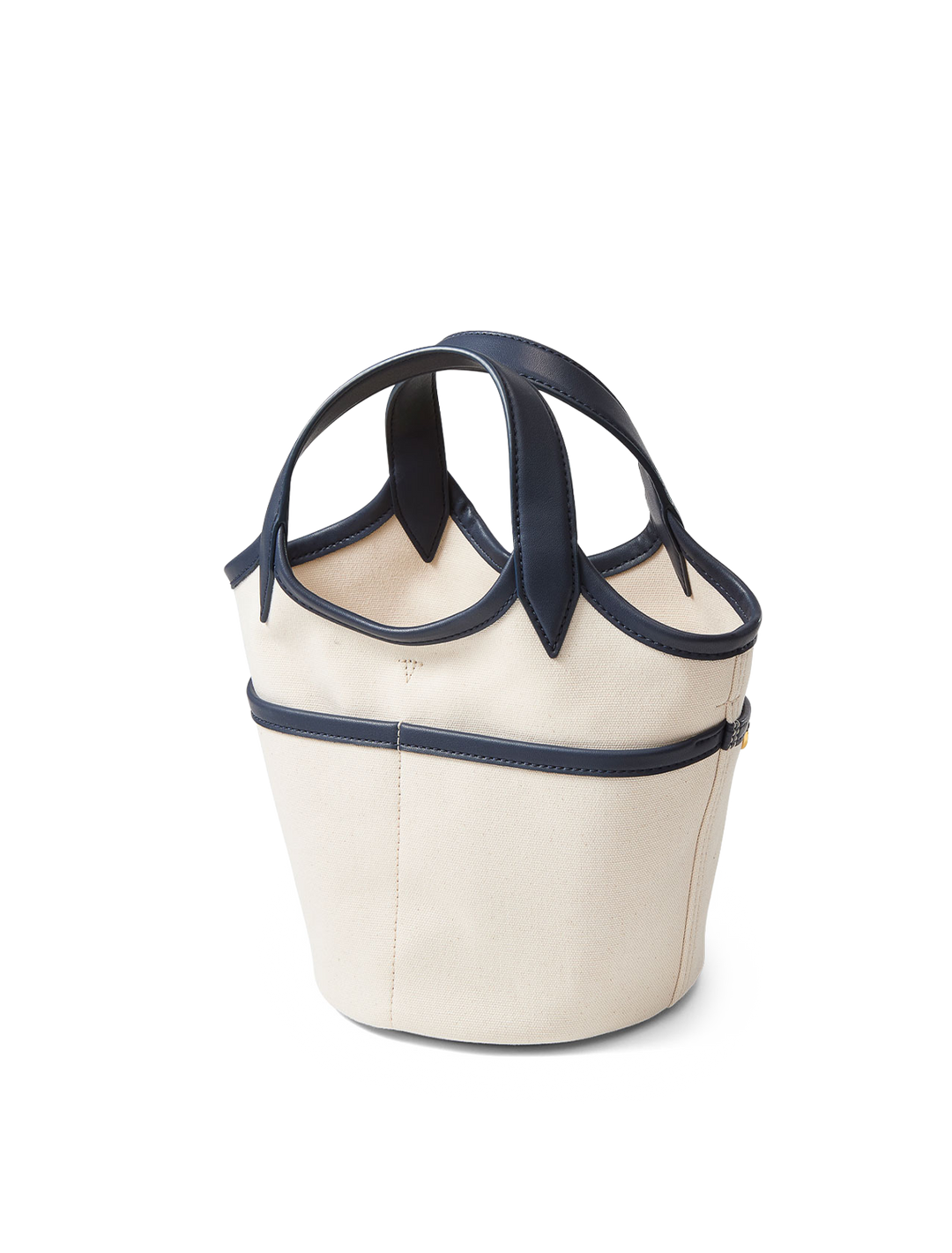 canvas anchor bag in navy and ecru