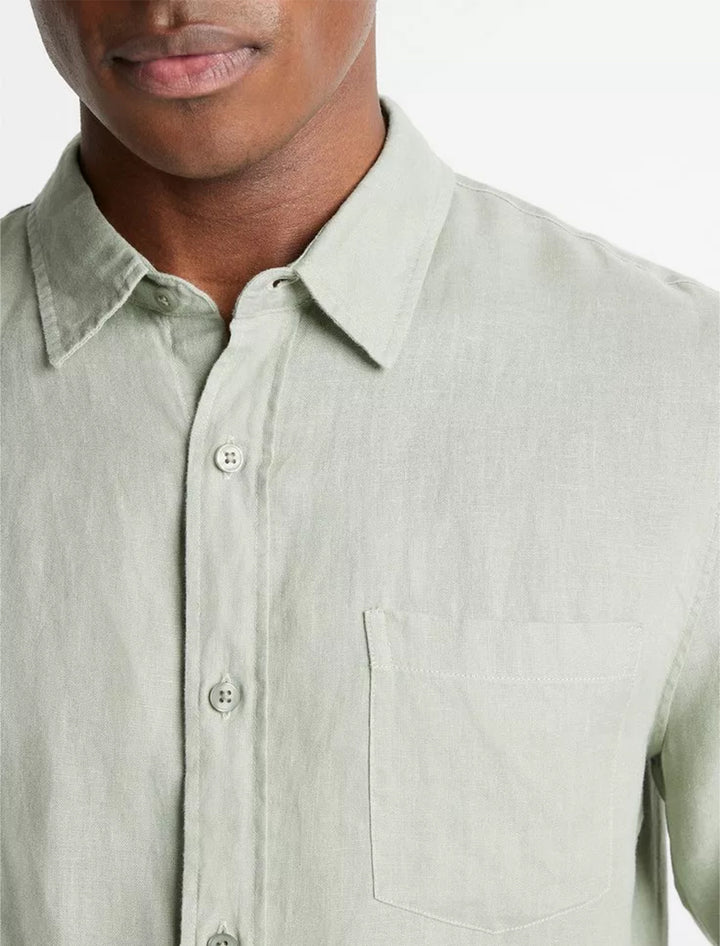 mens linen l/s shirt in dried cactus (2)