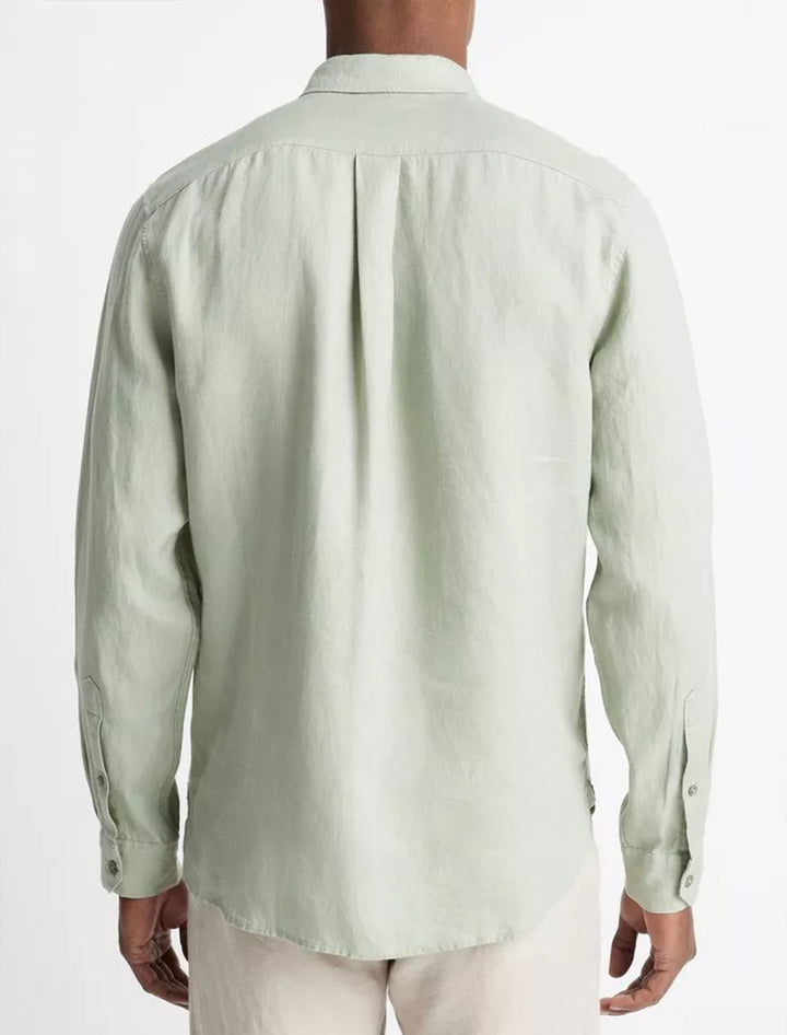 mens linen l/s shirt in dried cactus (3)