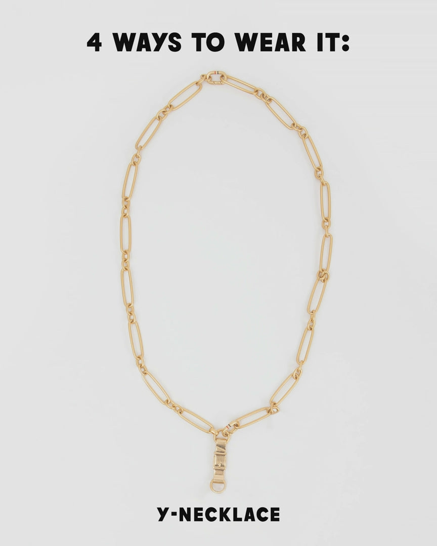 convertible chain necklace in gold