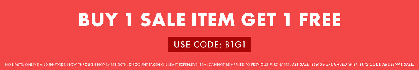 Buy 1 Sale Item Get 1 Free