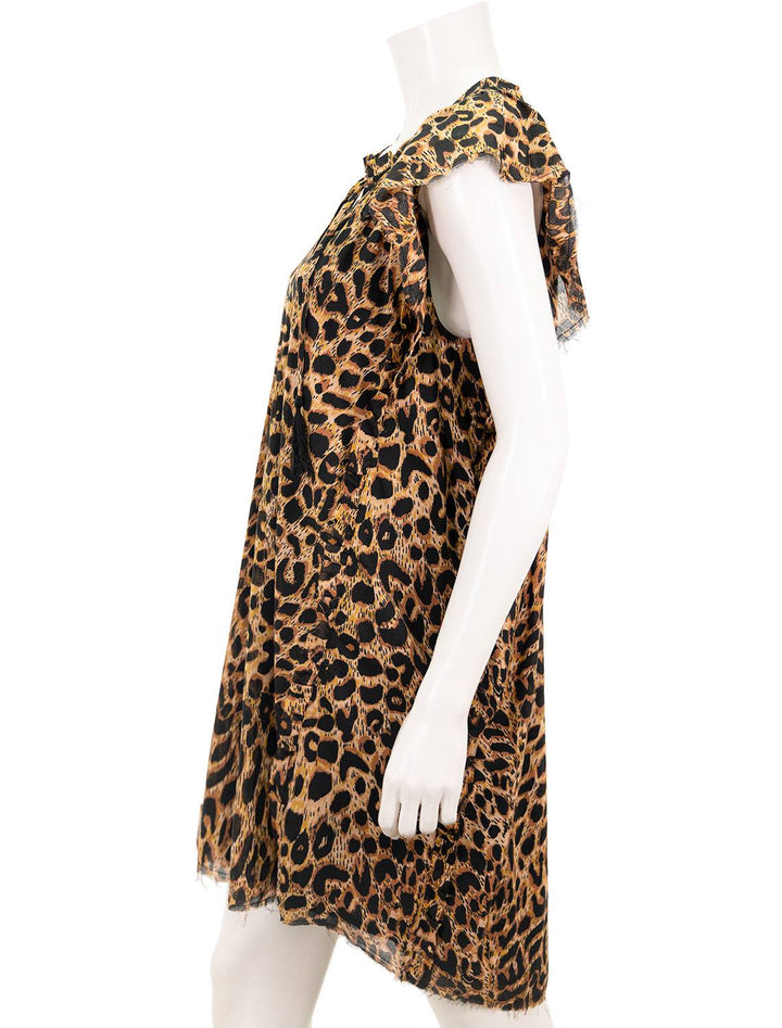side view of copley dress in cheetah