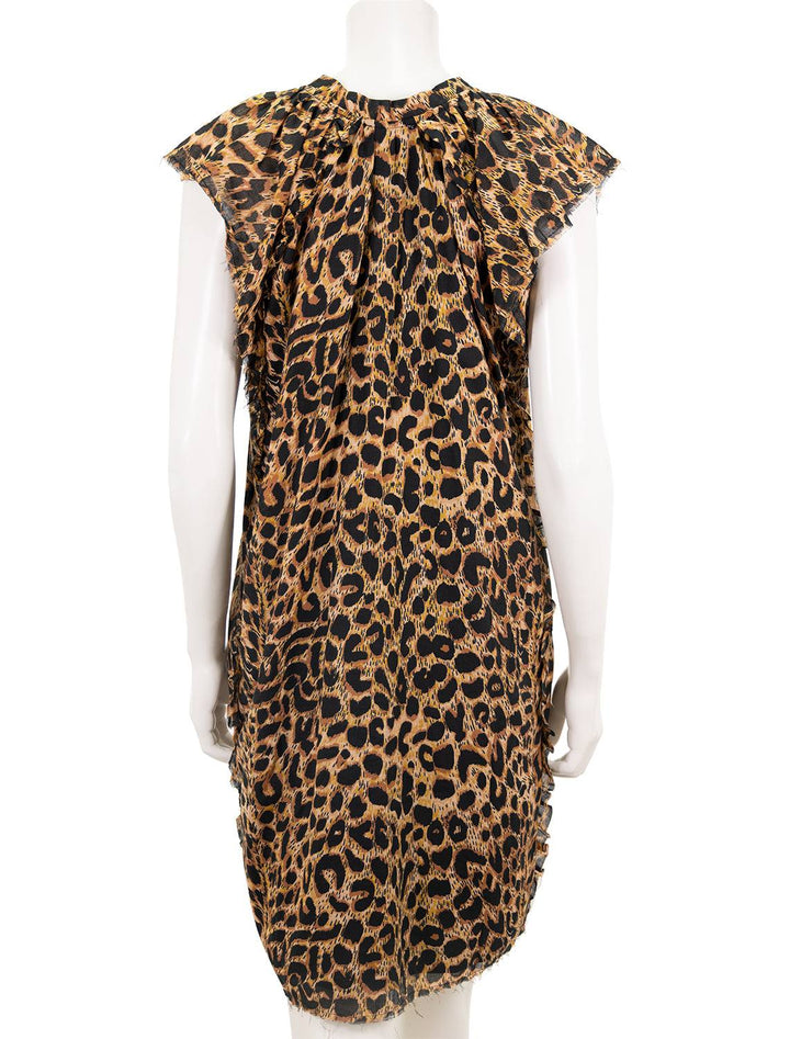 back view of copley dress in cheetah