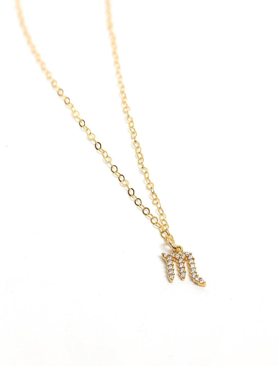 mini pave zodiac necklace | scorpio