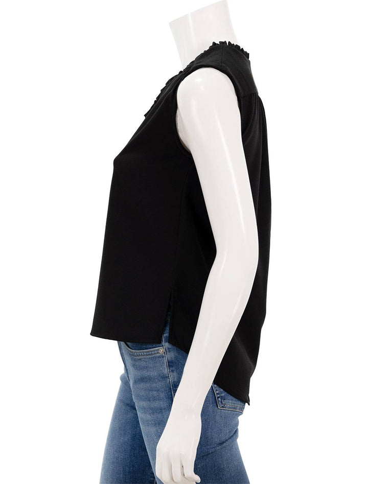 side view of camisa ross top in black