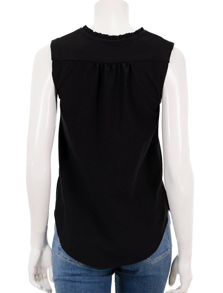 back view of camisa ross top in black