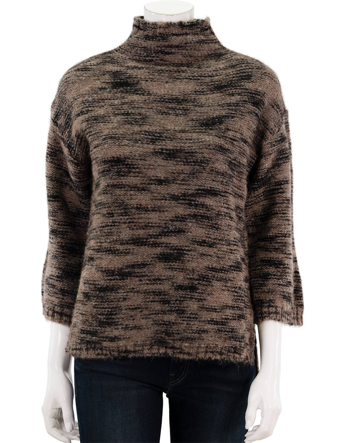 Front view of Ann Mashburn's anoa tiger sweater.