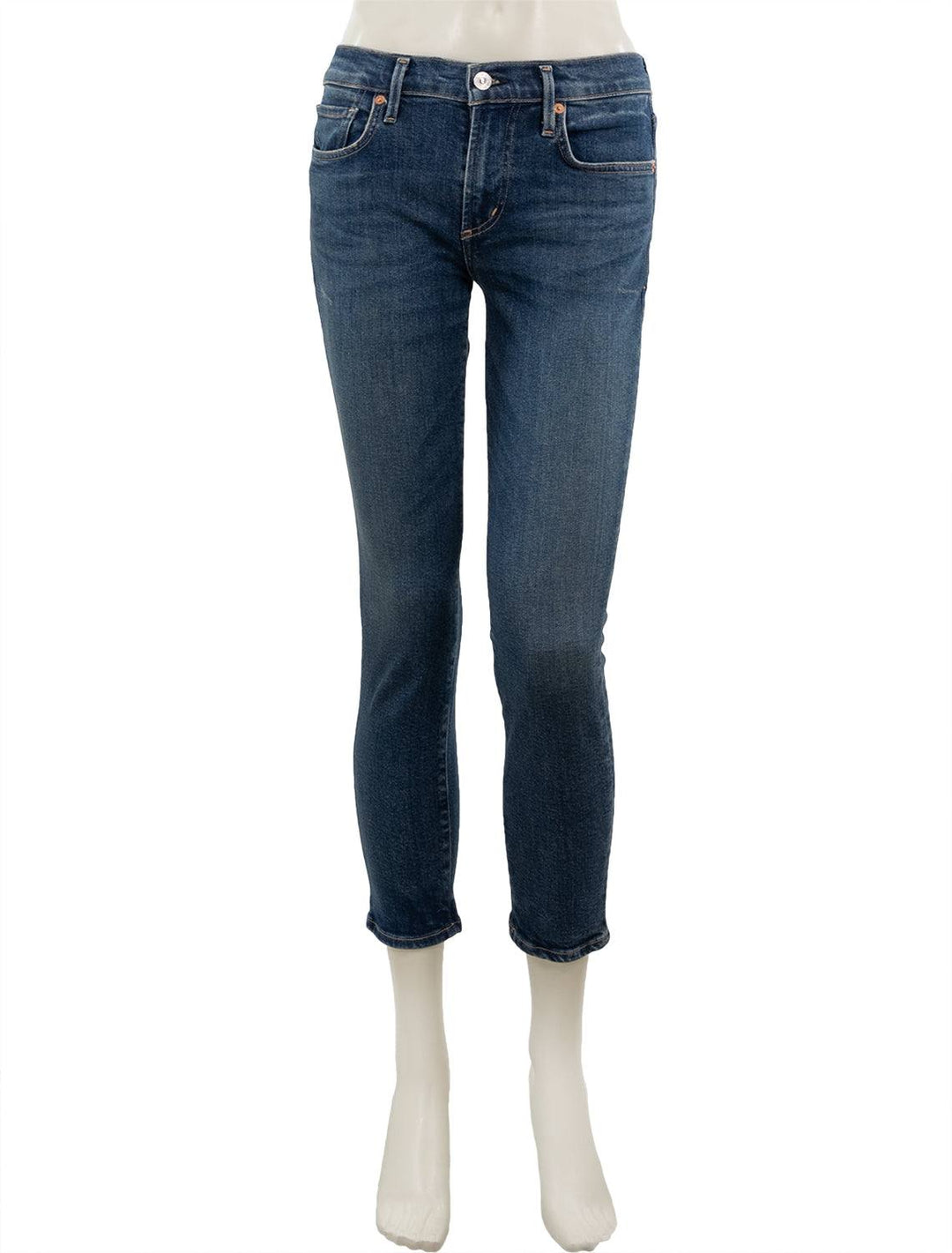 Front view of Citizen of Humanity's Ella Mid Rise Jeans in Sky Lantern.