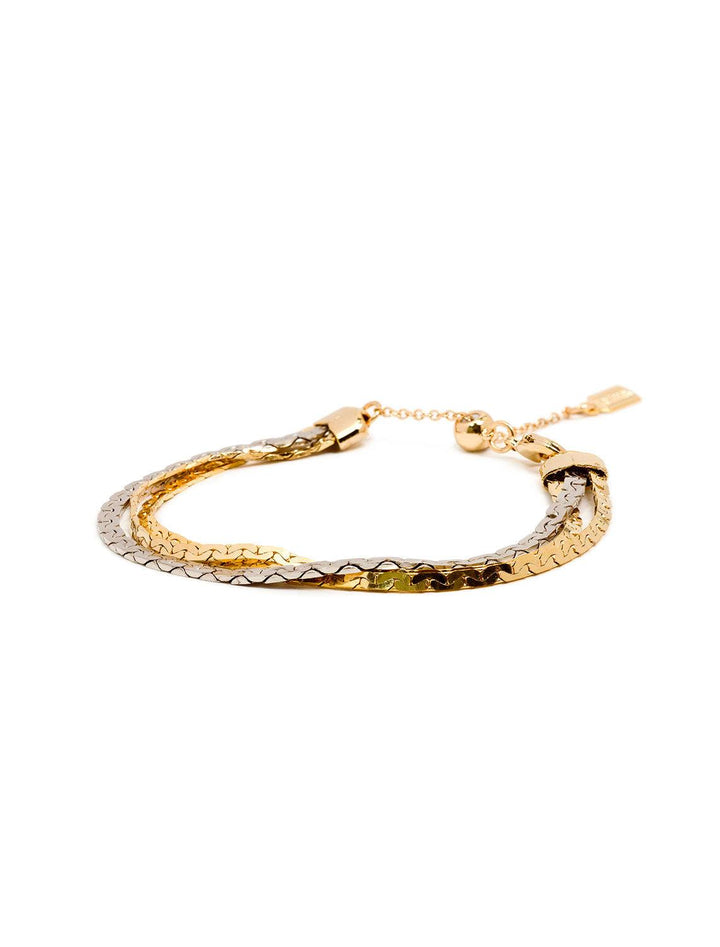 AV Max mixed metals herringbone chain bracelet - Twigs