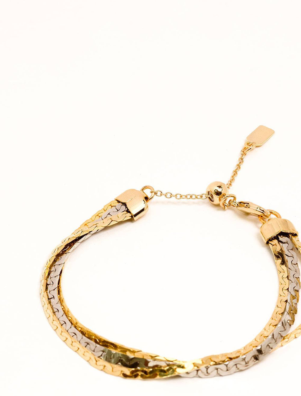 AV Max mixed metals herringbone chain bracelet - Twigs