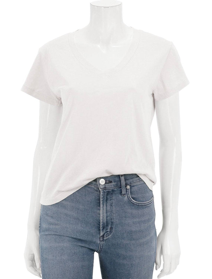 front view of alanis in white