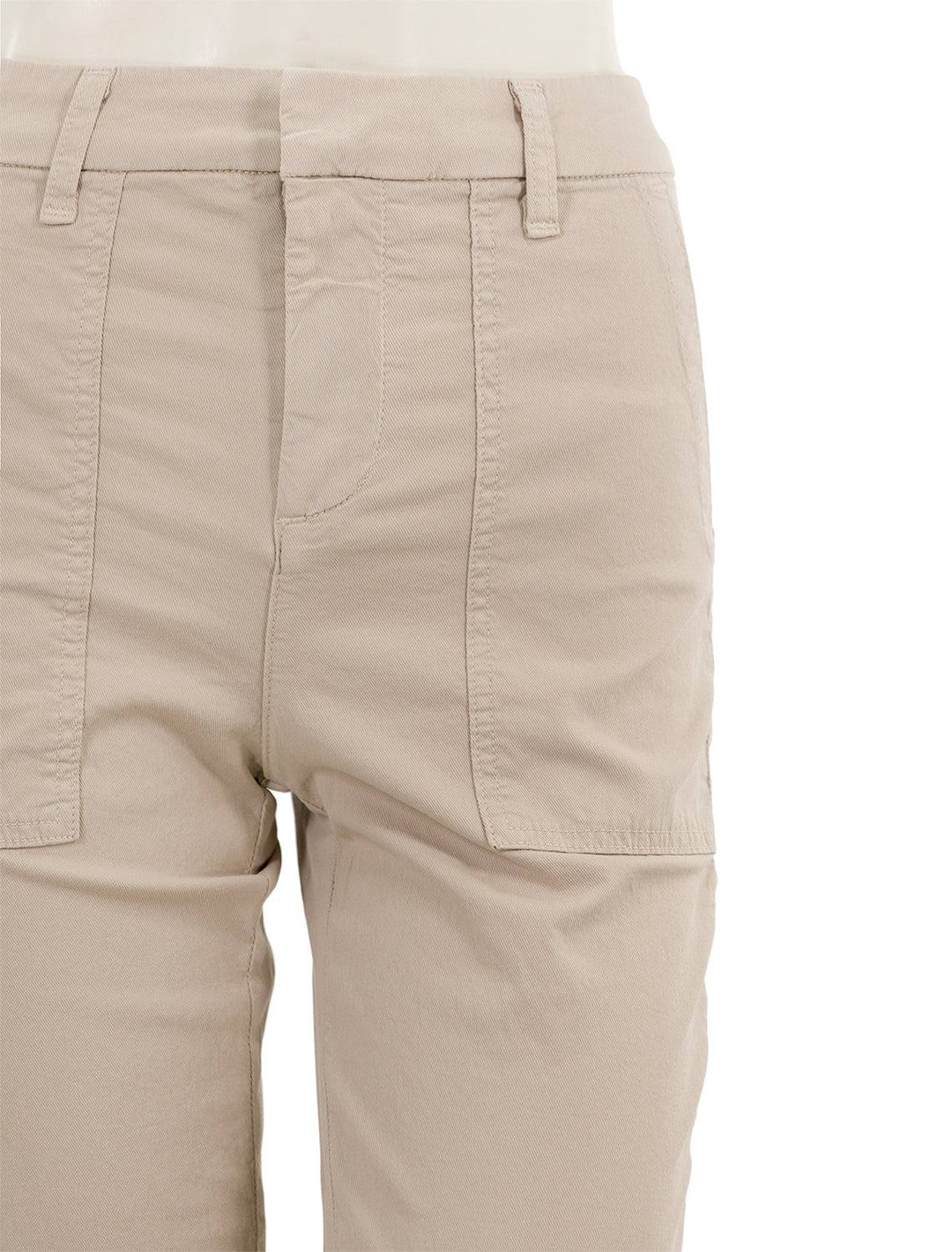 Close-up view of Frank & Eileen's blackstone utility pant in khaki.