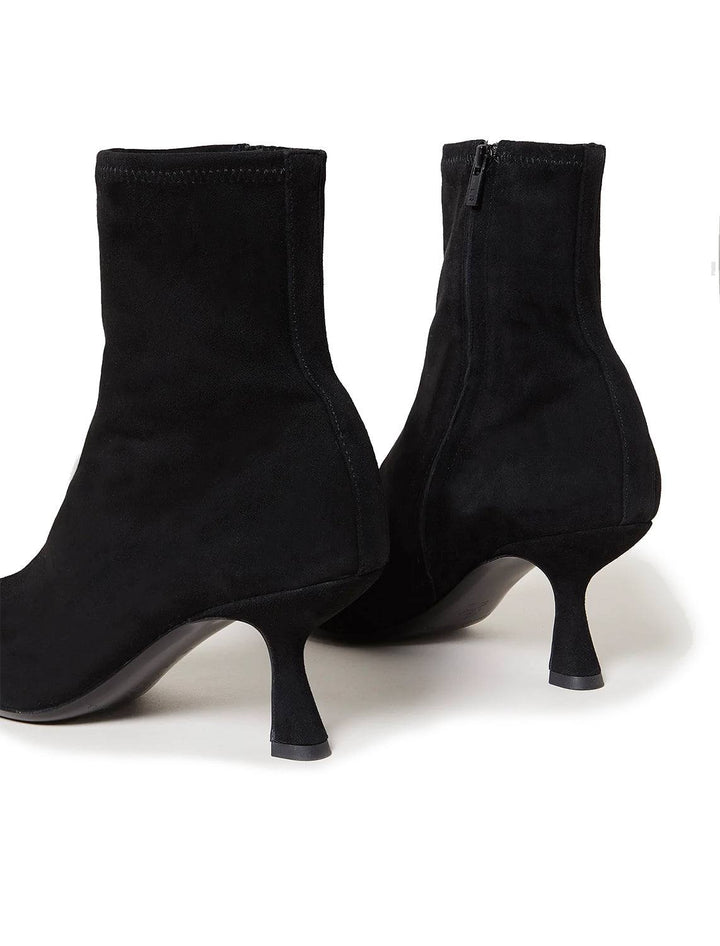 Back angle view of the pair of Loeffler Randall's thandy boot in black.